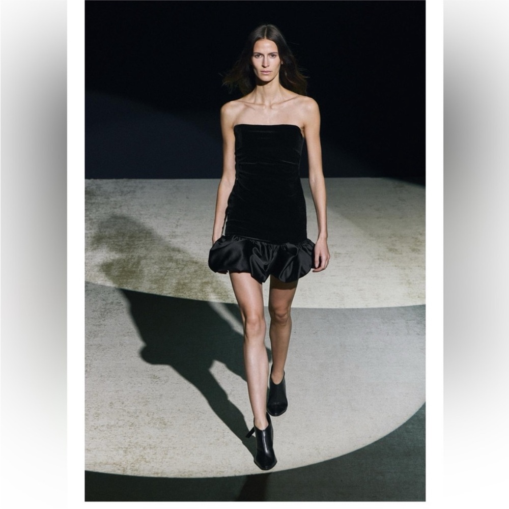 ZARA VELVET MINI DRESS 9992/185 015/254 - Picture 5 of 15
